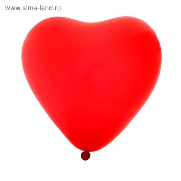 Шар латексный 5" "Сердце", набор 100 шт., цвет красный - Фото 1