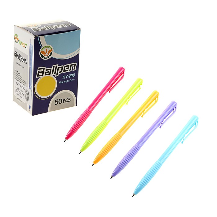 Ручка шариковая автоматическая "Пастель" цветной корпус МИКС - Фото 1