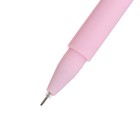 Ручка гелевая 0,5 мм, синий "Стразы розовые" - Фото 4