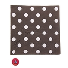 Салфетки черные в горох (набор 20 шт) - Фото 2