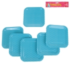 Набор бумажных тарелок "Горошек" голубой цвет, (6 шт), 23 см - Фото 2