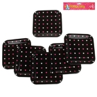 Набор бумажных тарелок "Цветные сердечки" черный цвет, (6 шт), 23 см - Фото 2