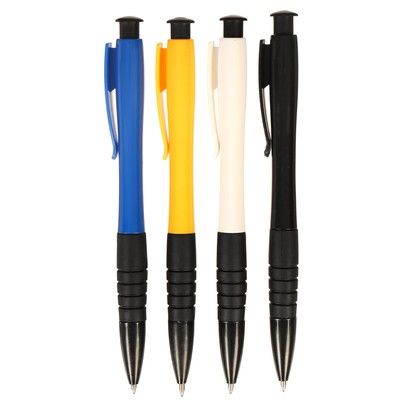 Ручка шариковая Calligrata «Офис-стиль», автоматическая, синий стержень, узел 0.5 мм, резиновый упор, МИКС