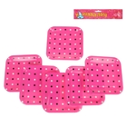 Набор бумажных тарелок "Цветной горох" розовый цвет, (6 шт), 23 см - Фото 2
