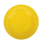 Набор бумажных тарелок, желтый цвет, (6 шт), 18 см - Фото 1