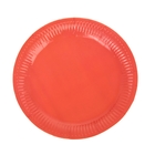 Тарелка бумажная, d=23 см, набор 6 шт., цвет красный - Фото 1