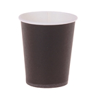 Набор бумажных стаканов, черный цвет (6 шт), 220 мл - Фото 1
