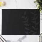 Салфетка сервировочная на стол Доляна «Росток», 45×30 см, черная - Фото 4