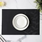 Салфетка сервировочная на стол Доляна «Росток», 45×30 см, черная - Фото 2