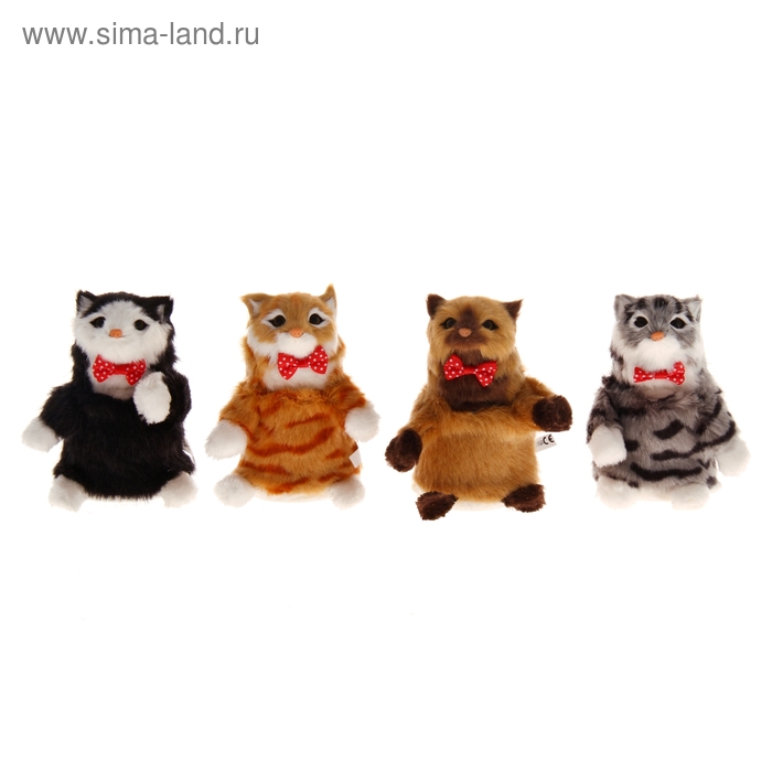 Мягкая интерактивная игрушка-повторюшка "Котик", цвета МИКС - Фото 1
