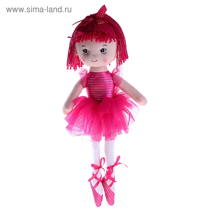 Мягкая игрушка "Кукла балерина в пачке, малиновая рубашка блеск" - Фото 1