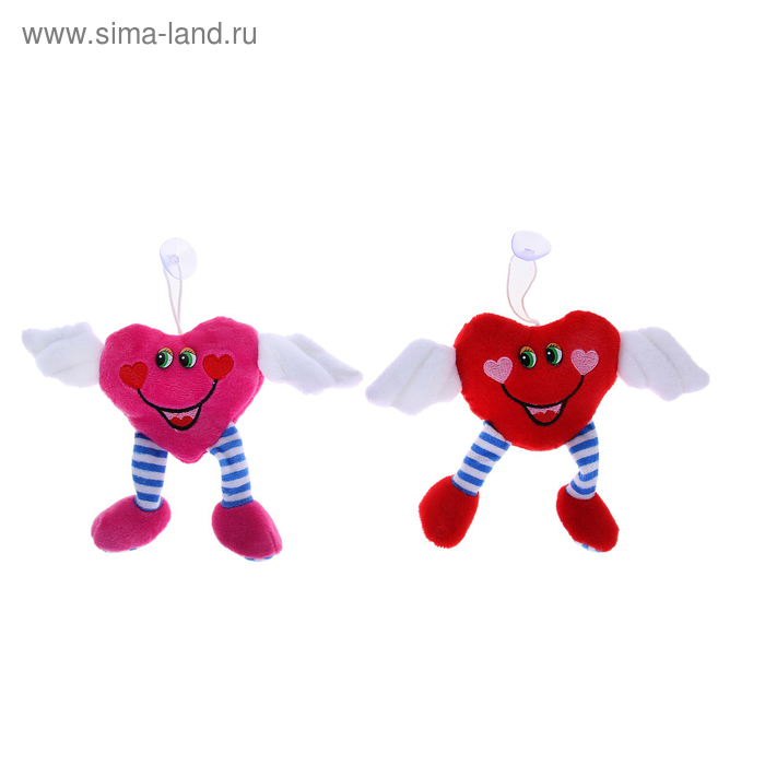 Мягкая игрушка-присоска "Сердечко-ангел", цвета МИКС - Фото 1