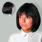 Карнавальный парик «Каре», обхват головы 56-58 см, цвет чёрный, 100 г - фото 317813539