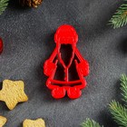Форма для печенья «Дед Мороз», вырубка, штамп, 10×6 см, цвет красный - Фото 1