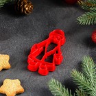 Форма для печенья «Дед Мороз», вырубка, штамп, 10×6 см, цвет красный - Фото 5