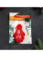 Форма для печенья новогодняя «Дед Мороз», вырубка, штамп, пластик, 10.2×6×1.4 см, красная - Фото 5