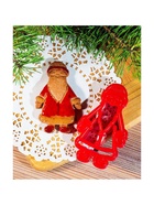 Форма для печенья новогодняя «Дед Мороз», вырубка, штамп, пластик, 10.2×6×1.4 см, красная - Фото 7