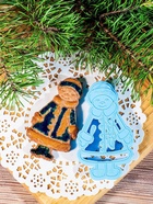 Форма для печенья новогодняя «Снегурочка», вырубка, штамп, 10×5.9×1.4 см, пластик, голубая - Фото 7