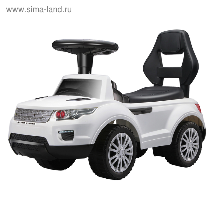 Толокар «Ровер», световые и звуковые эффекты, цвет белый - Фото 1