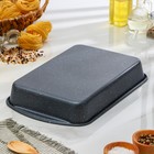 Противень Доляна «Элин Мрамор. Прямоугольник», 38,5×24×5,5 см, антипригарное покрытие, цвет серый - Фото 2