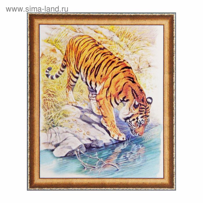 Картина стразами "Тигр у реки" - Фото 1