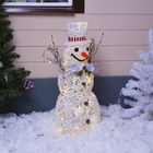 Фигура акрил. "Снеговик белый" 48х25х82 см, 50 LED, 220V, Т/БЕЛЫЙ - Фото 1