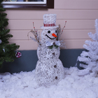 Фигура акрил. "Снеговик белый" 48х25х82 см, 50 LED, 220V, Т/БЕЛЫЙ - Фото 2