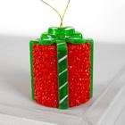 Игрушка световая "Подарок" (батарейки в комплекте) 7х8.5 см, 1 LED, RGB, КРАСНЫЙ - Фото 4