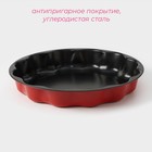 Форма для выпечки Доляна «Ренард. Волнистый круг», 29×4 см, антипригарное покрытие, цвет красный - фото 4577804