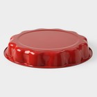 Форма для выпечки Доляна «Ренард. Волнистый круг», 29×4 см, антипригарное покрытие, цвет красный - фото 4577806