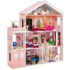 Большой дом для кукол «Мечта» (28 предметов мебели, лифт, лестница, гараж, балкон, качели) - фото 109827122