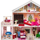 Большой дом для кукол «Мечта» (28 предметов мебели, лифт, лестница, гараж, балкон, качели) - Фото 6