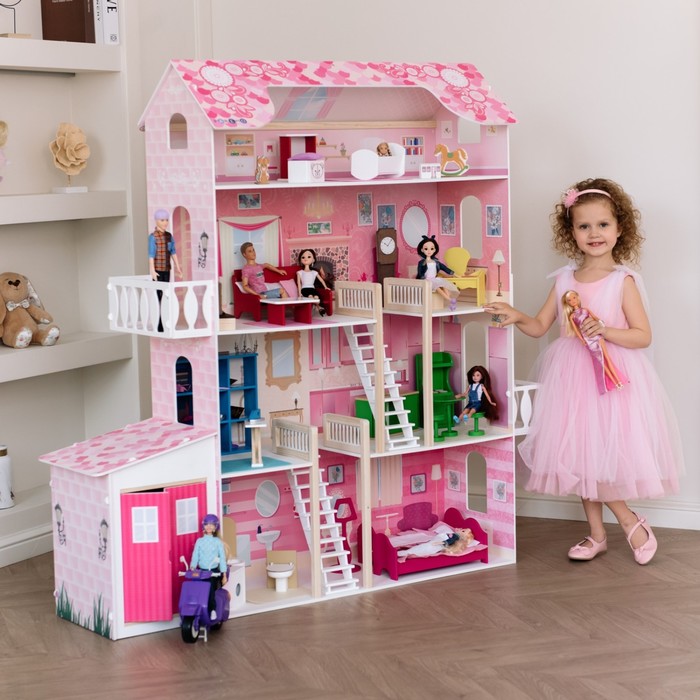 Кукольный домик BarbieSize для Барби Лол Винкс Розовый