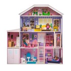 Домик кукольный деревянный Paremo «Фантазия», четырёхэтажный, с мебелью, с гаражом, со светом и звуком - фото 297932597