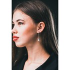 Серьги «Элегантность жемчуга», посеребрение с оксидированием, цвет белый - Фото 3