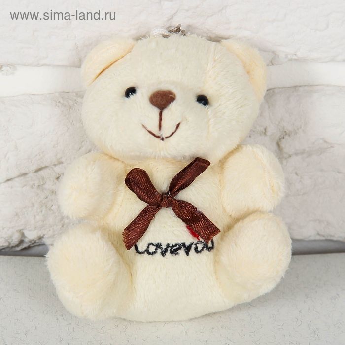 Мягкая игрушка-брелок "Медведь с бантом", МИКС - Фото 1