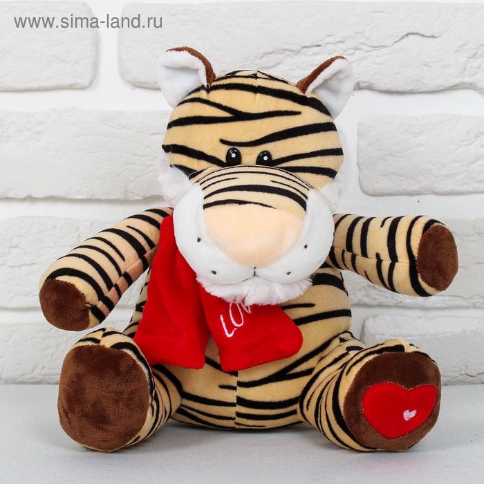 Мягкая игрушка "Тигр с шарфом", 25 см - Фото 1