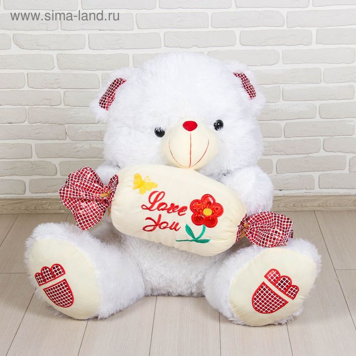 Мягкая игрушка "Медведь с конфетой №1" 80 см 938/667-M - Фото 1