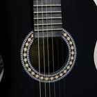 Акустическая гитара 6-ти струнная, размер 3/4, струны металл черная - Фото 3