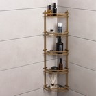 Полка угловая 5-ти ярусная Modern, 20×28×87 см, цвет бронза - Фото 1