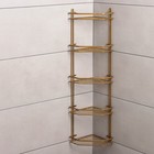 Полка угловая 5-ти ярусная Modern, 20×28×87 см, цвет бронза - Фото 2