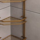 Полка угловая 5-ти ярусная Modern, 20×28×87 см, цвет бронза - Фото 3