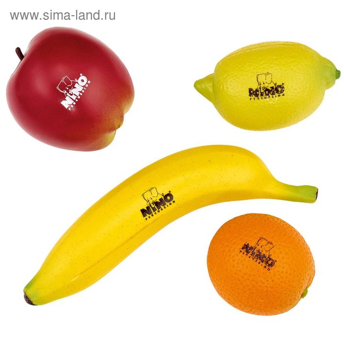 Набор шейкеров-фруктов Nino Percussion NINOSET100 пластик - Фото 1