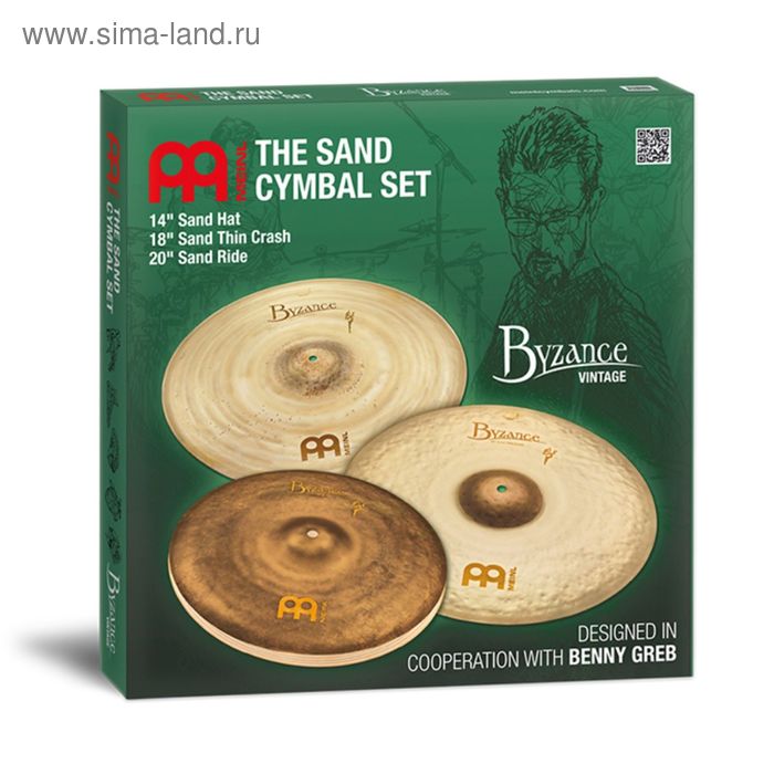 Комплект тарелок Meinl BV-141820SA Byzance Vintage Sand Cymbal Set  14, 18, 20" - Фото 1