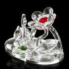Сувенир стекло "Лебеди с цветами" 6,2х11х8 см - Фото 2