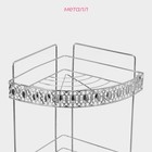 Полка для ванной Доляна, угловая, 3-ярусная, 23×23×54 см, хромированная - Фото 4