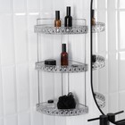 Полка для ванной Доляна, угловая, 3-ярусная, 23×23×54 см, хромированная - Фото 2