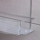 Полка для ванной Доляна, 2-х ярусная, 30×13×37 см, хромированная - Фото 3