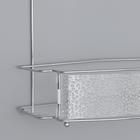 Полка для ванной Доляна, 2-х ярусная, 30×13×37 см, хромированная - Фото 5