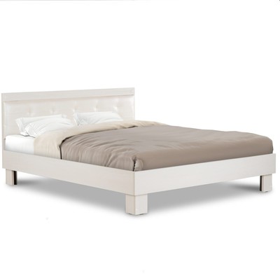 Кровать «Азалия 14 М» без ПМ, 1400 × 2000, без основания, цвет бодега белый/белый пунто